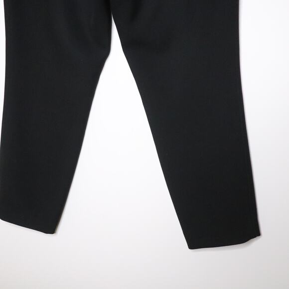 ST JOHN NEW High Rise Zipped Pocket Trousers Tapered Ponte Knit BlackWomen's 12 - Picture 4 of 9